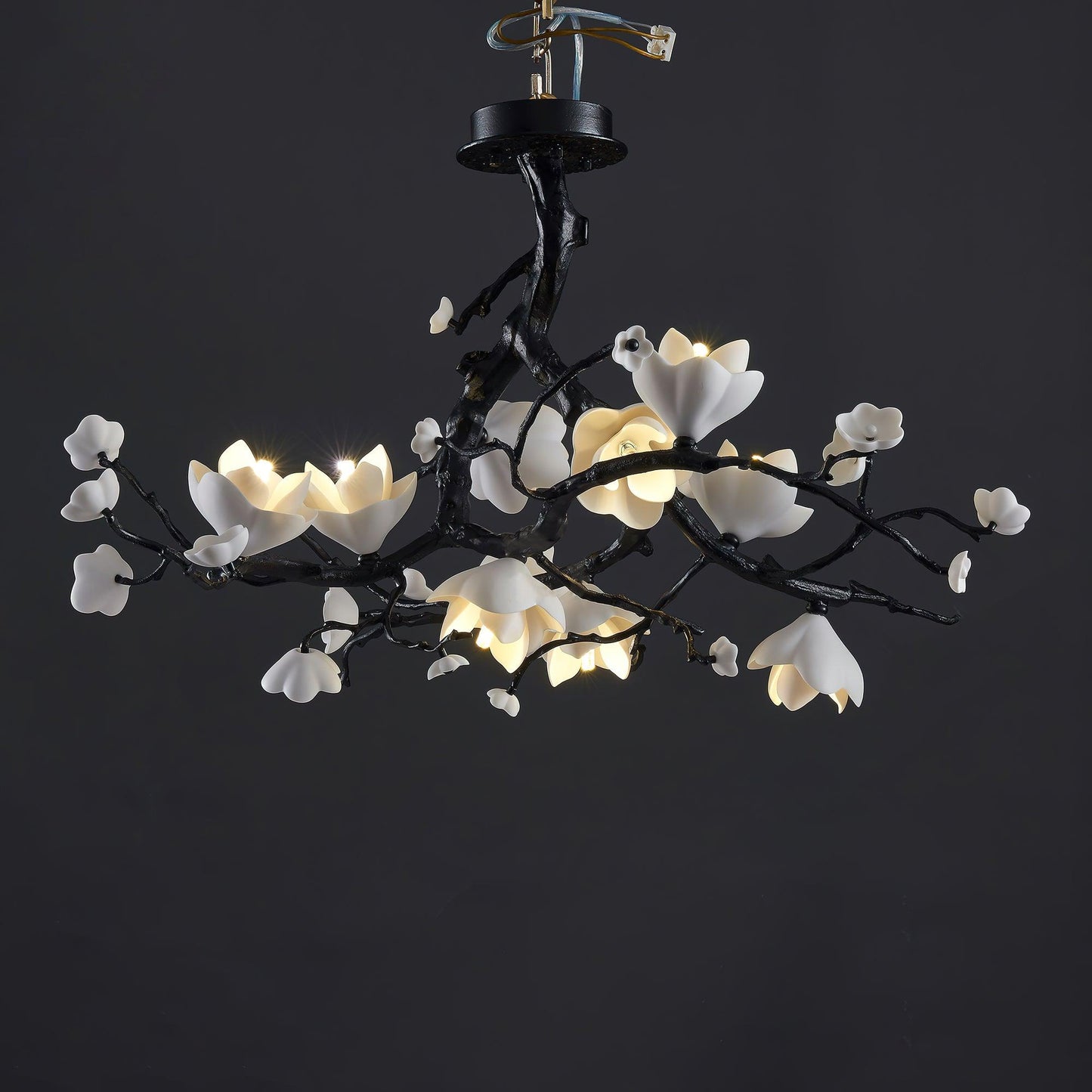 Black Branch Copper Tree Chandelier