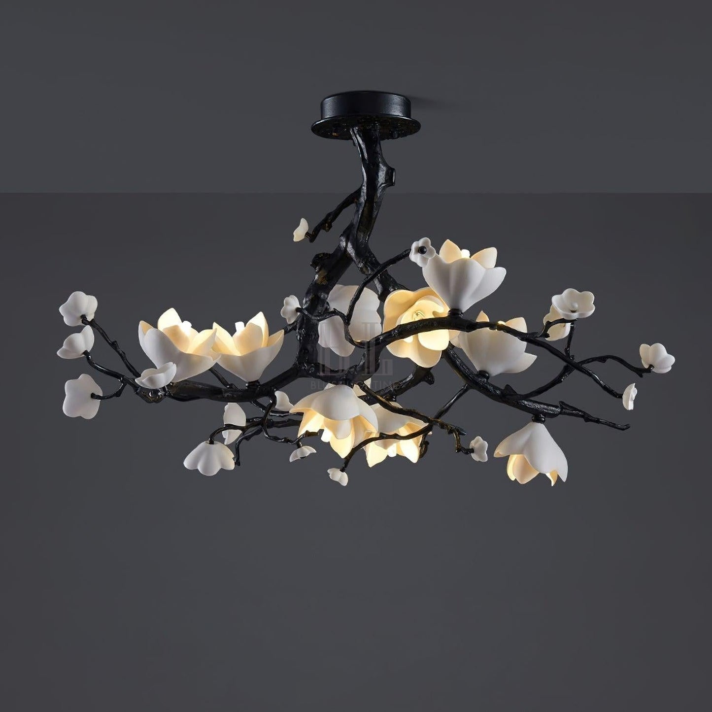 Black Branch Copper Tree Chandelier