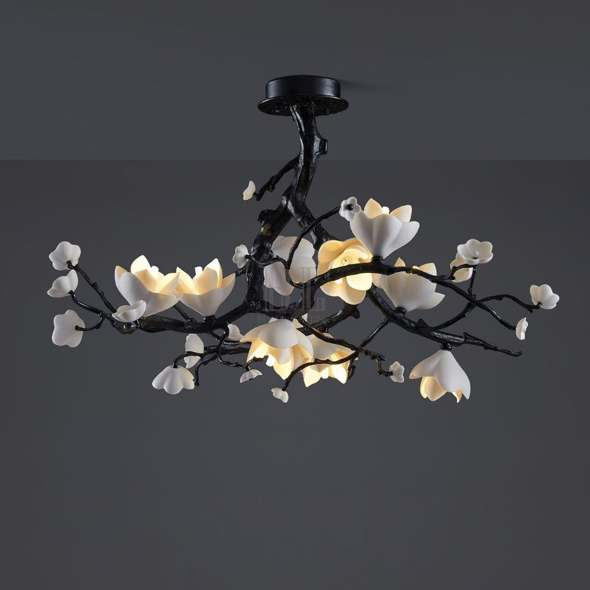 Black Branch Copper Tree Chandelier