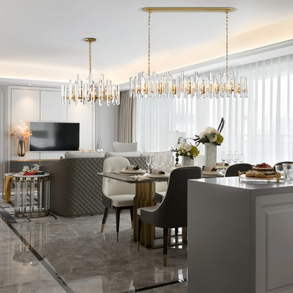 Brinton Crystal Rectangle Chandelier 54'' 72''