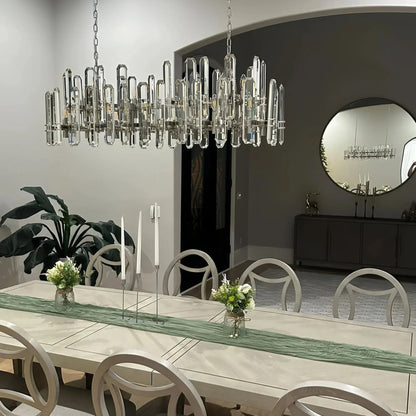 Brinton Crystal Rectangle Chandelier 54'' 72''