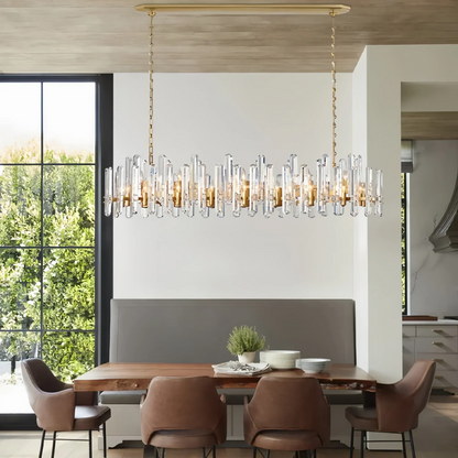 Brinton Crystal Rectangle Chandelier 54'' 72''