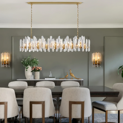 Brinton Crystal Rectangle Chandelier 54'' 72''