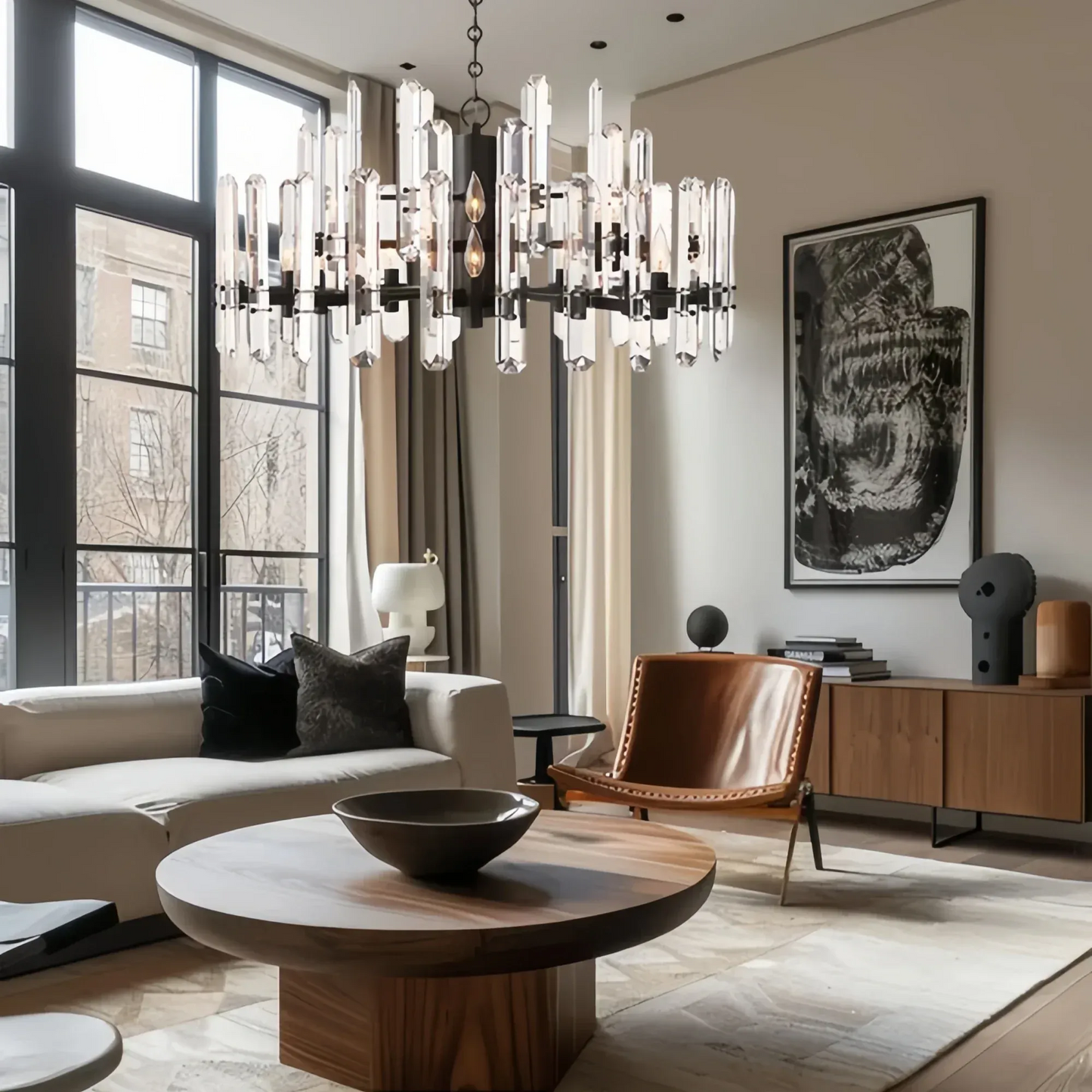 Brinton Crystal Round Chandelier 24'' 36'' 48''