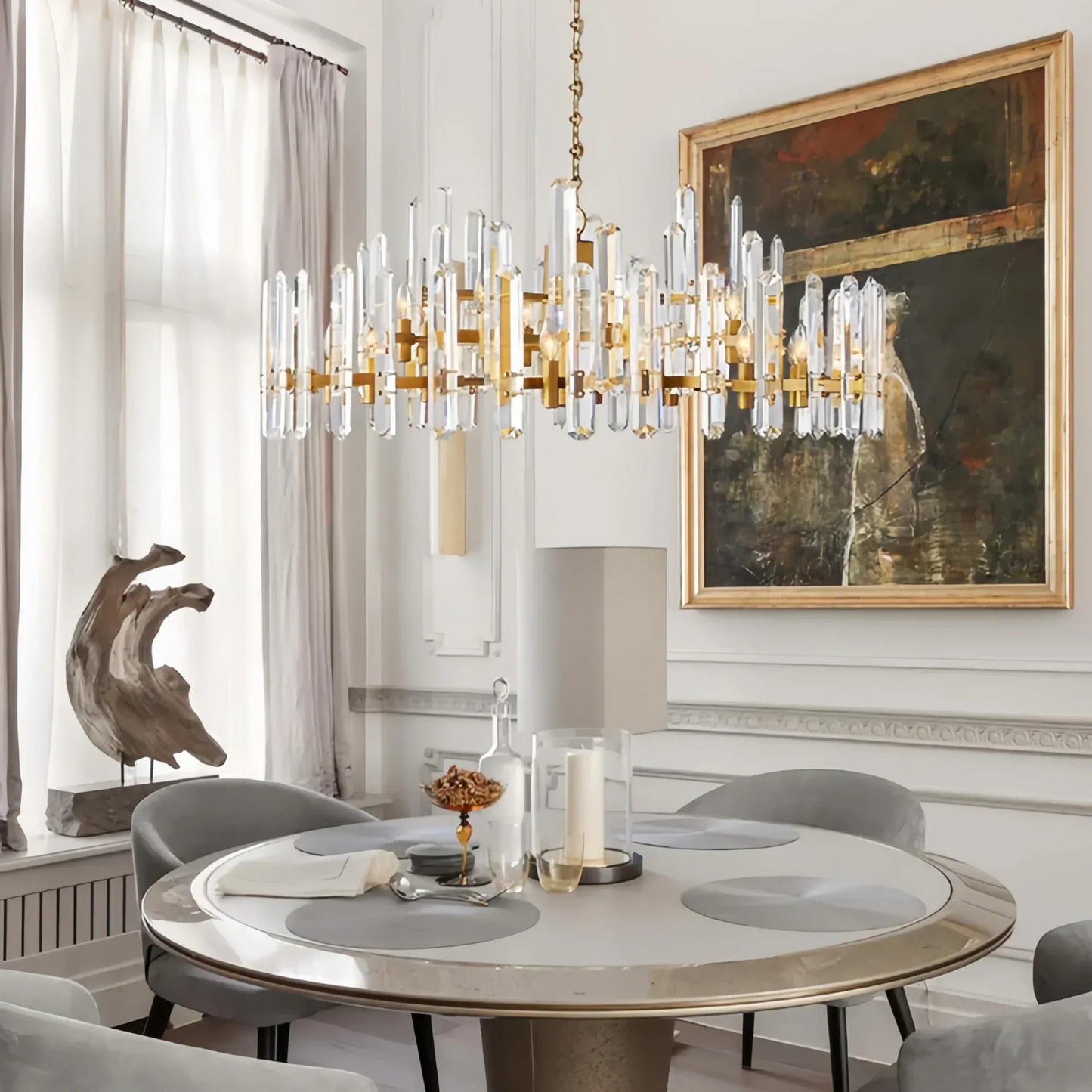 Brinton Crystal Round Chandelier 24'' 36'' 48''