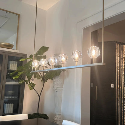 Bouble De Crystal Ball Linear Chandelier 48" 60"
