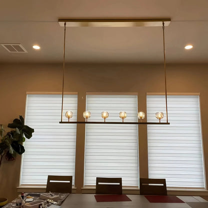 Bouble De Crystal Ball Linear Chandelier 48" 60"
