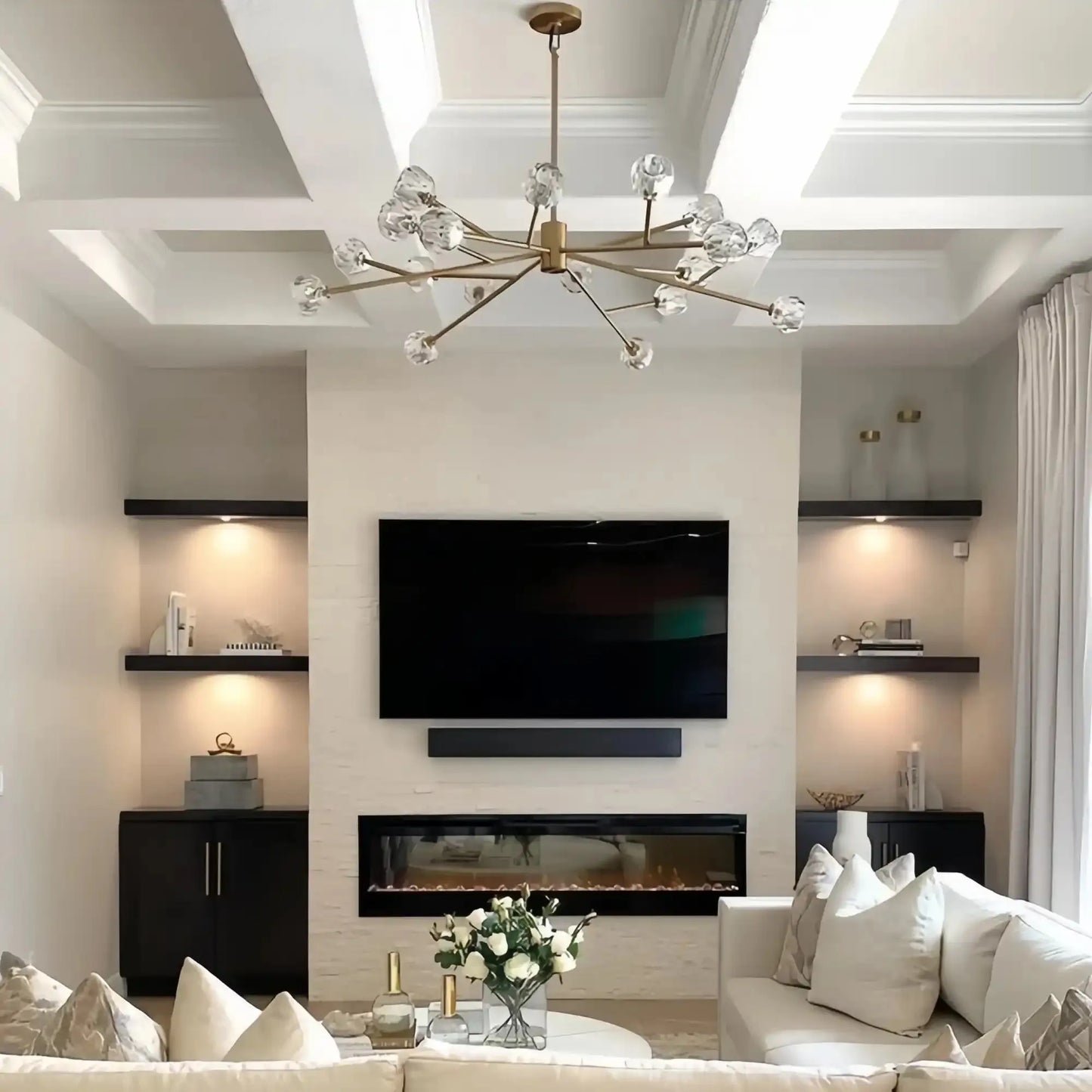 Bouble De Crystal Modern Round Chandelier