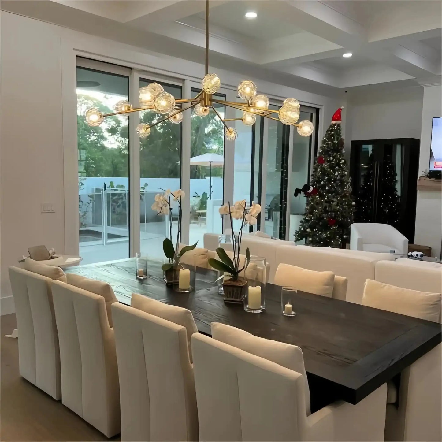 Bouble De Crystal Modern Round Chandelier