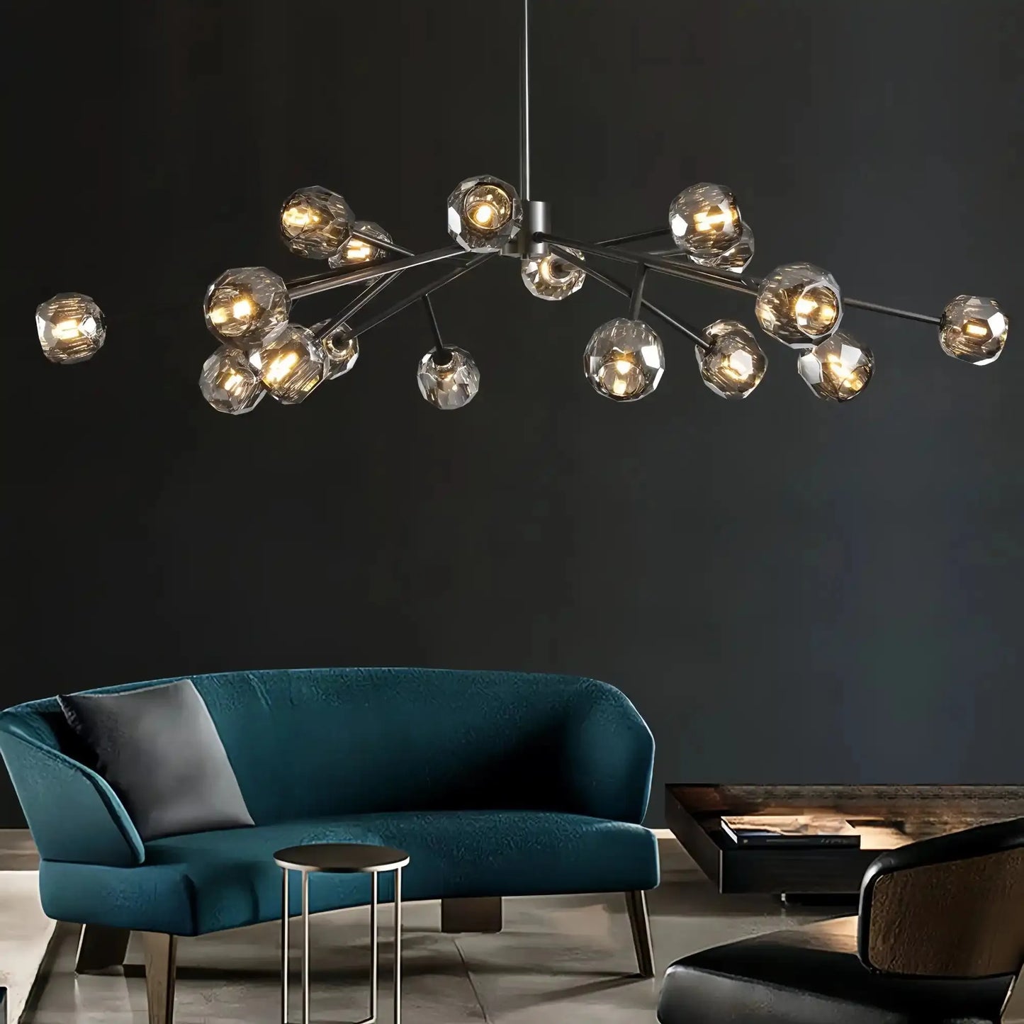 Bouble De Crystal Modern Round Chandelier