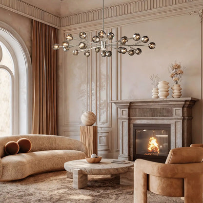 Bouble De Crystal Modern Round Chandelier
