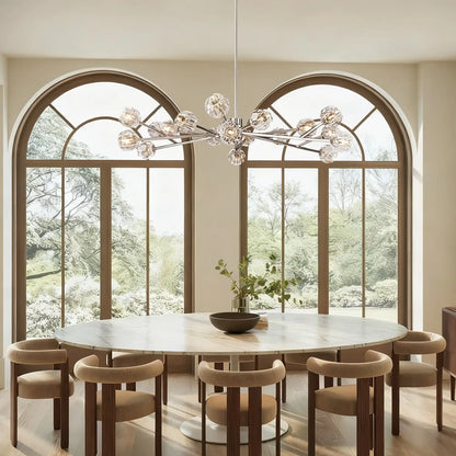 Bouble De Crystal Modern Round Chandelier
