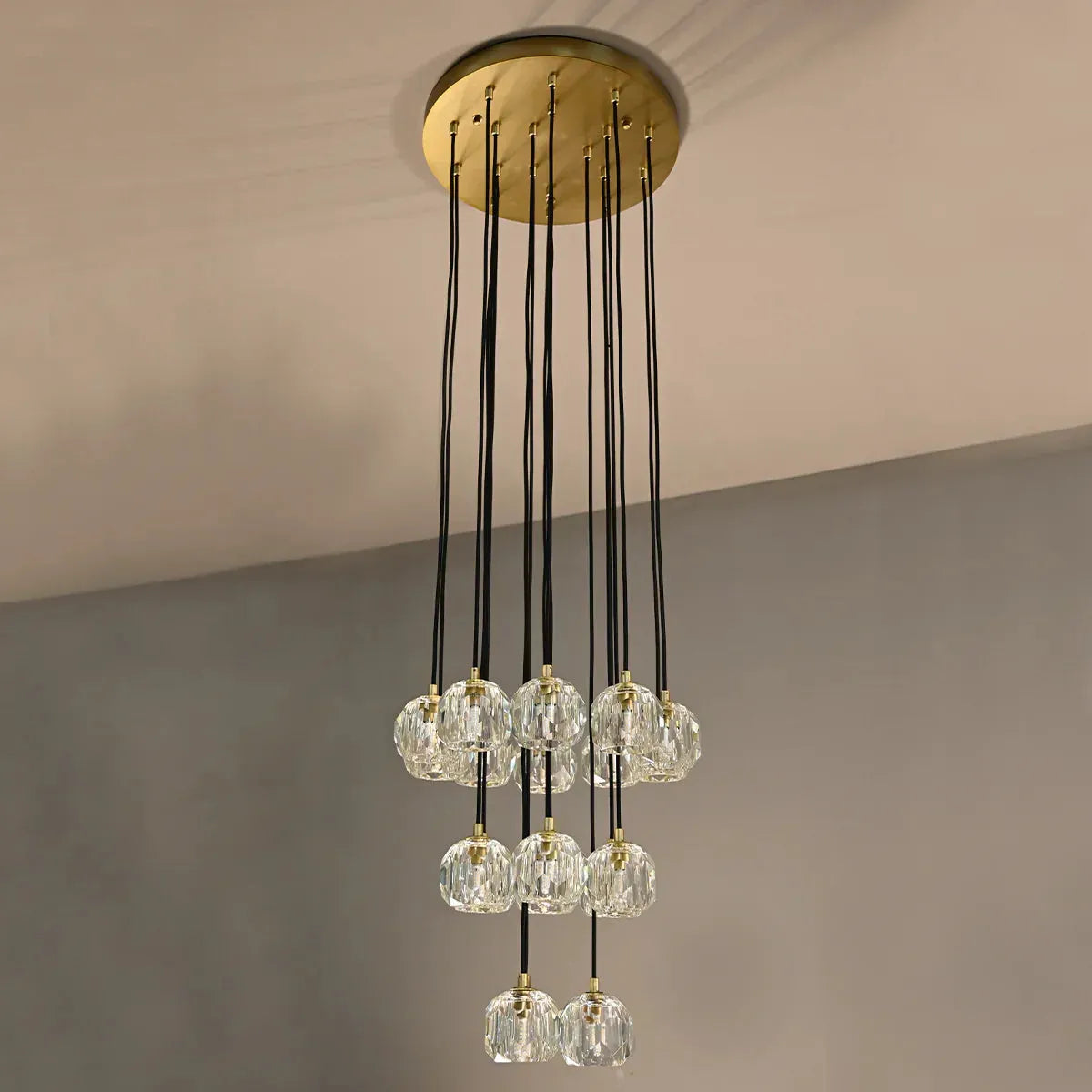 Bouble De Crystal Round Cluster Chandelier
