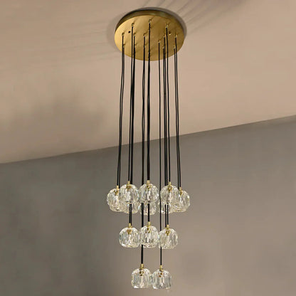 Bouble De Crystal Round Cluster Chandelier