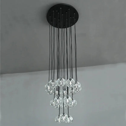 Bouble De Crystal Round Cluster Chandelier