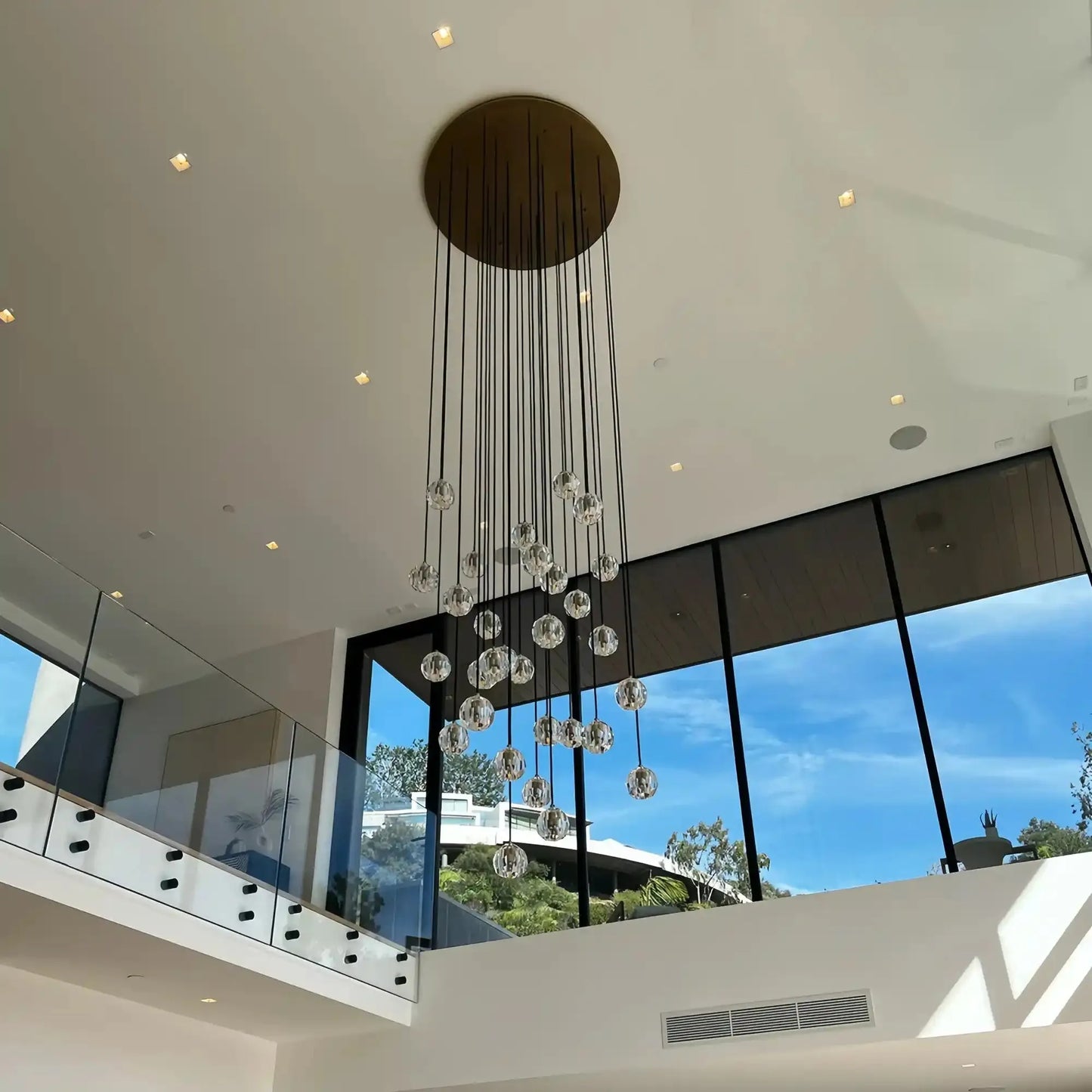 Bouble De Crystal Round Cluster Chandelier