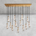 Raindrop Glass Linear Chandelier 54'' 72''