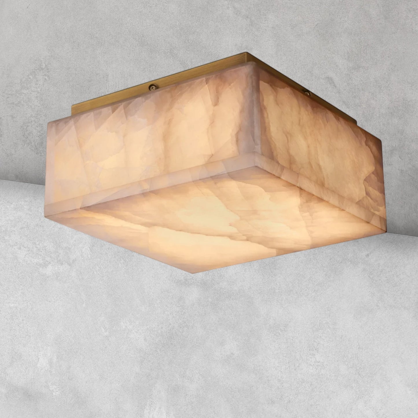 Riora Calcite Square Flushmount 6" 10" 14"