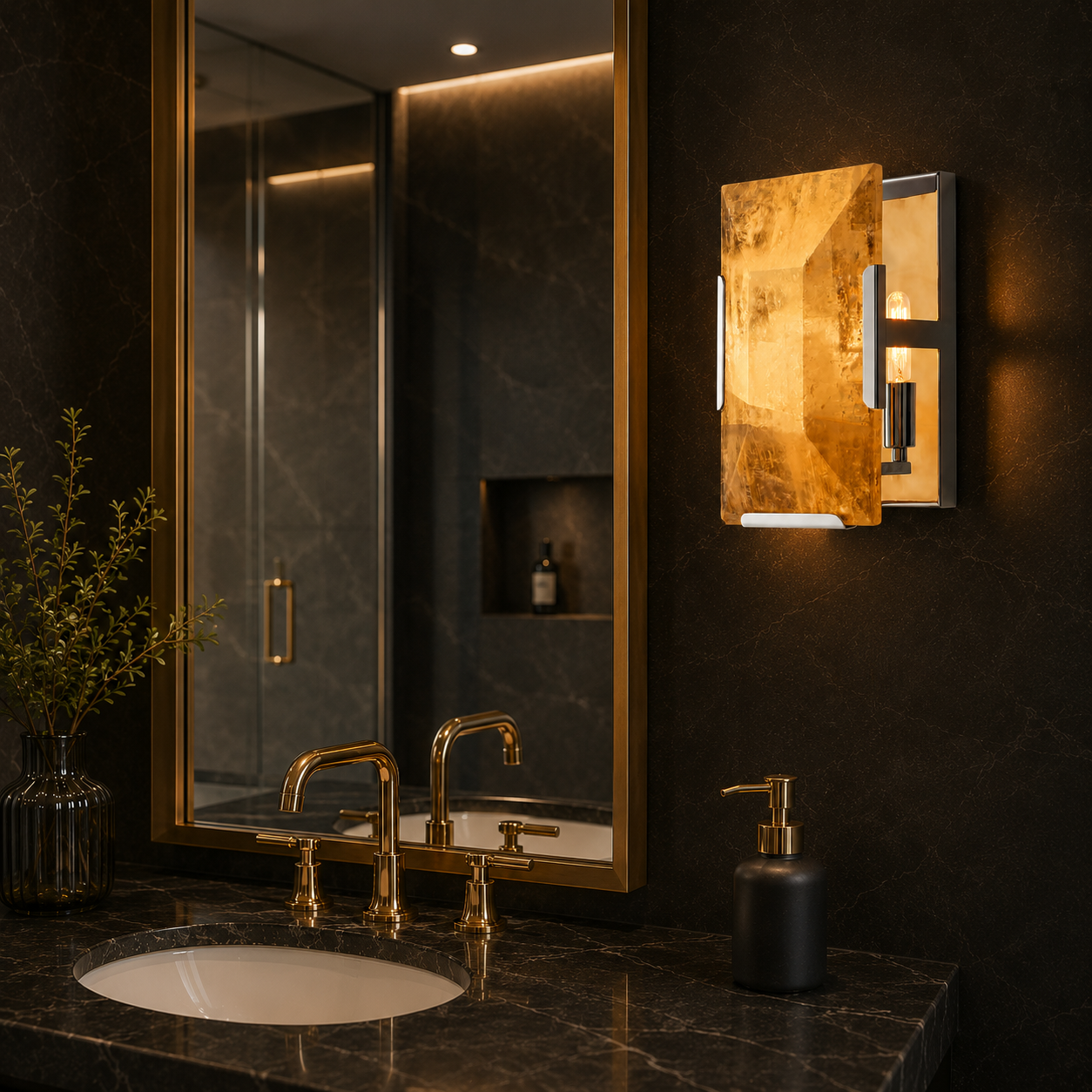 Hadilor Calcite Sconce