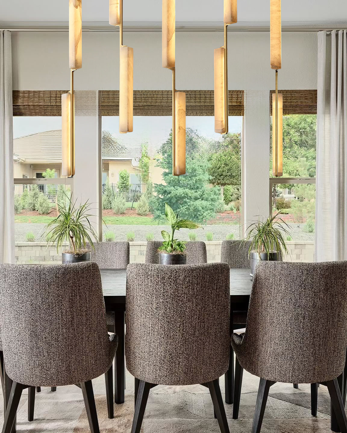 Audocon Alabaster Linear Chandelier