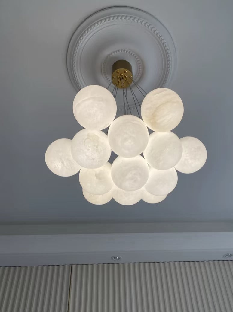 Lunar Alabaster Spherical Chandelier