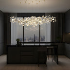 Calla Ginko Leaf Linear Chandelier