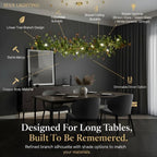 Calla Ginko Leaf Linear Chandelier