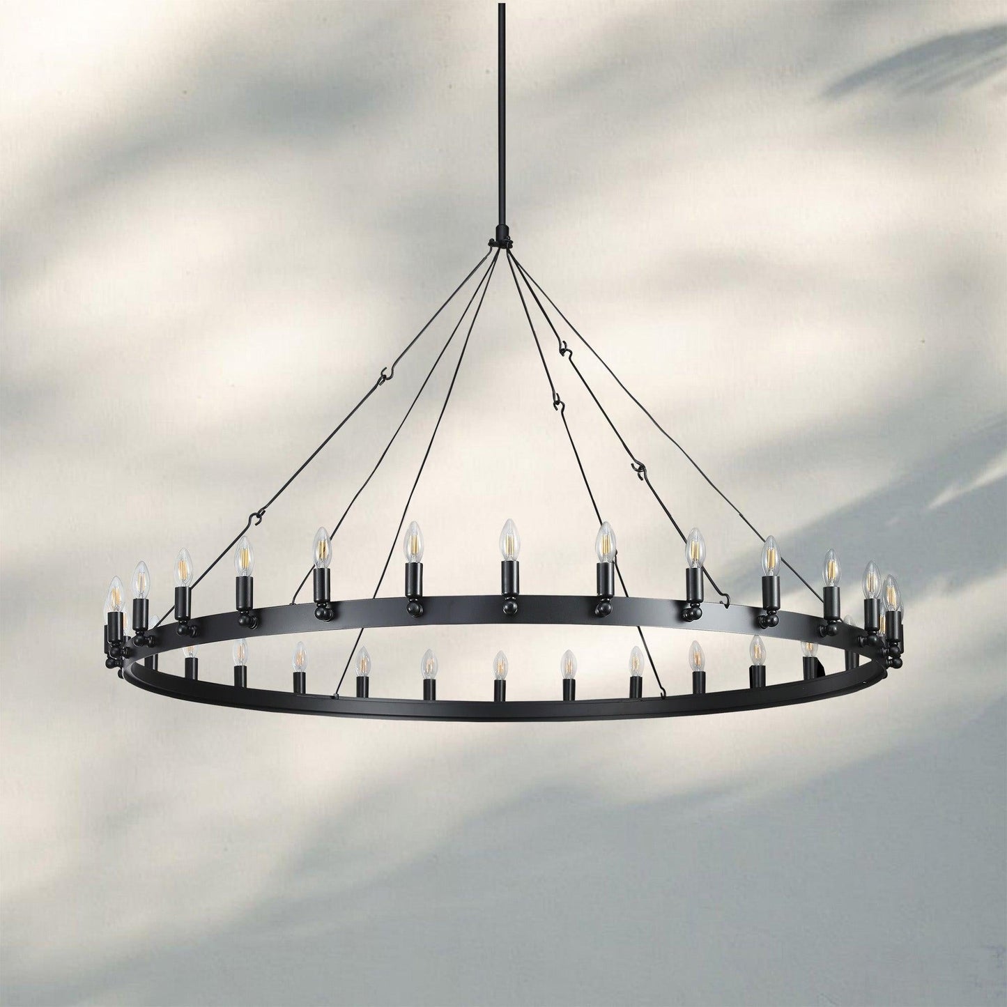 Damina Luxury Filament/Candelabra Vintage Round Chandelier