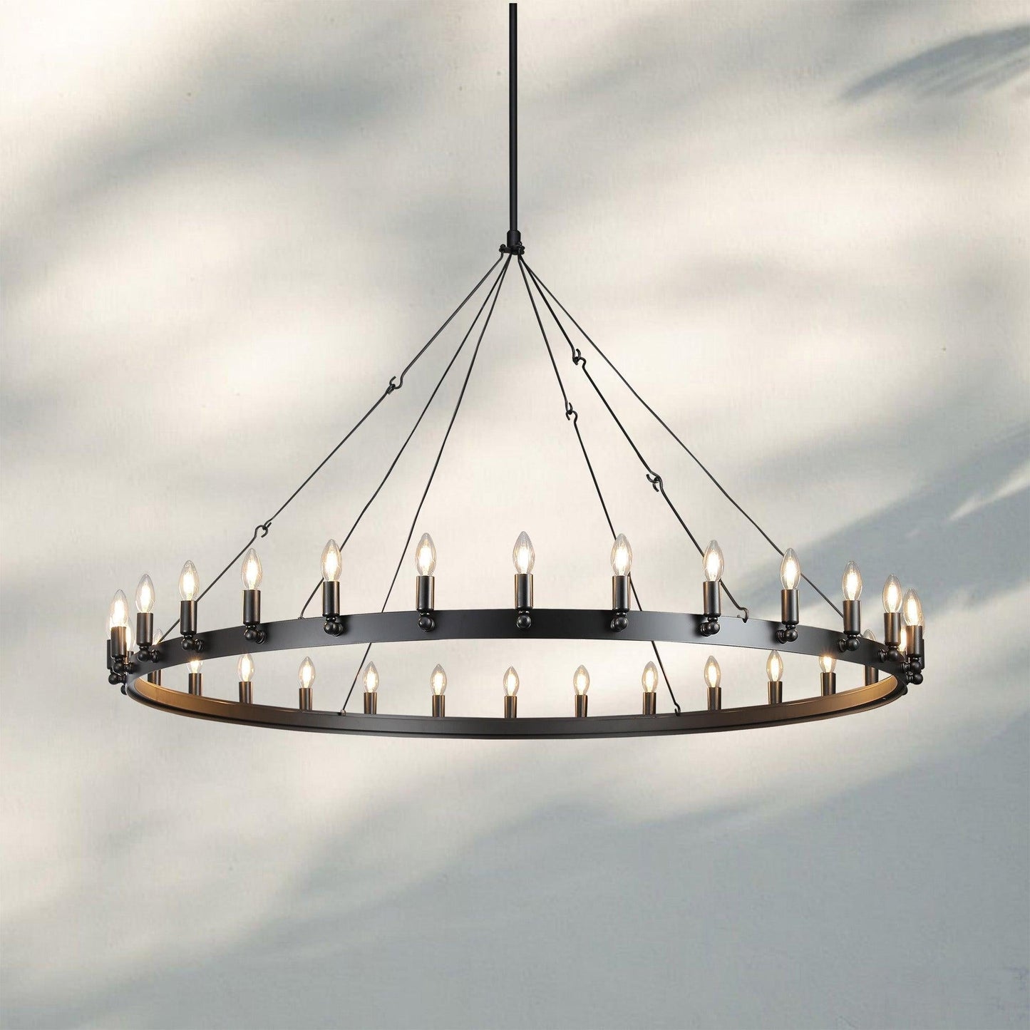Damina Luxury Filament/Candelabra Vintage Round Chandelier