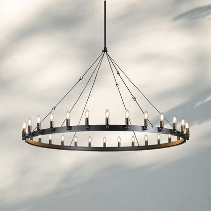 Damina Luxury Filament/Candelabra Vintage Round Chandelier