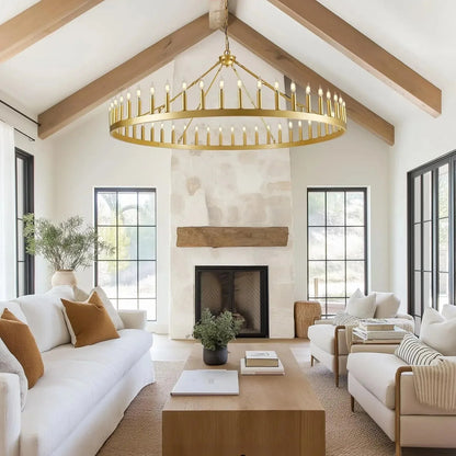Damina Luxury Filament/Candelabra Vintage Round Chandelier