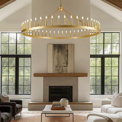 Damina Luxury Filament/Candelabra Vintage Round Chandelier