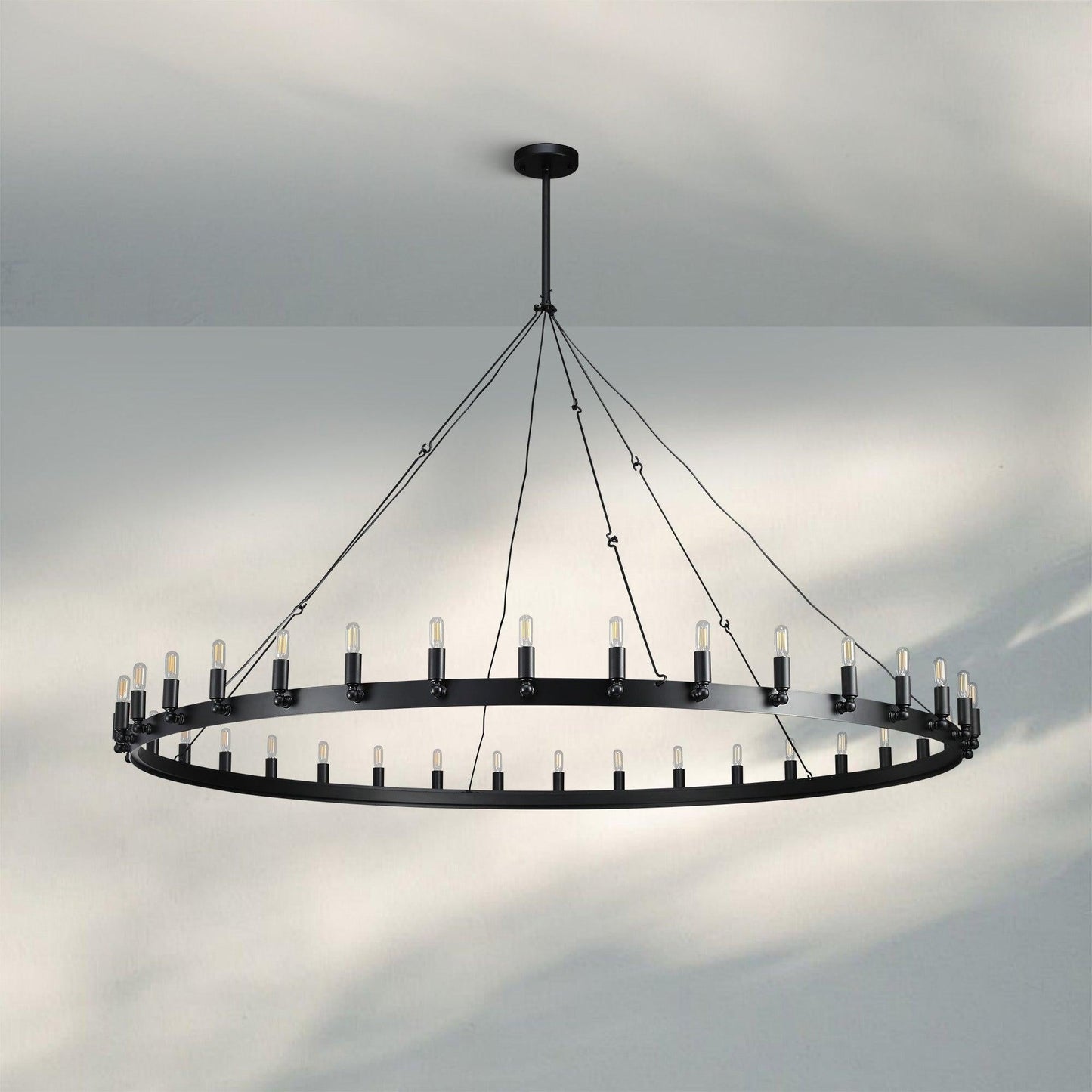 Damina Luxury Filament/Candelabra Vintage Round Chandelier