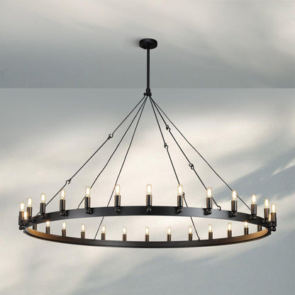 Damina Luxury Filament/Candelabra Vintage Round Chandelier