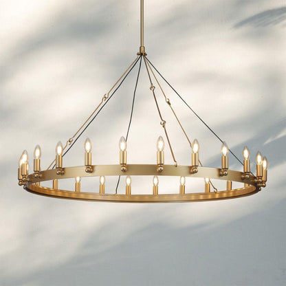 Damina Luxury Filament/Candelabra Vintage Round Chandelier