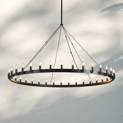 Damina Luxury Filament/Candelabra Vintage Round Chandelier
