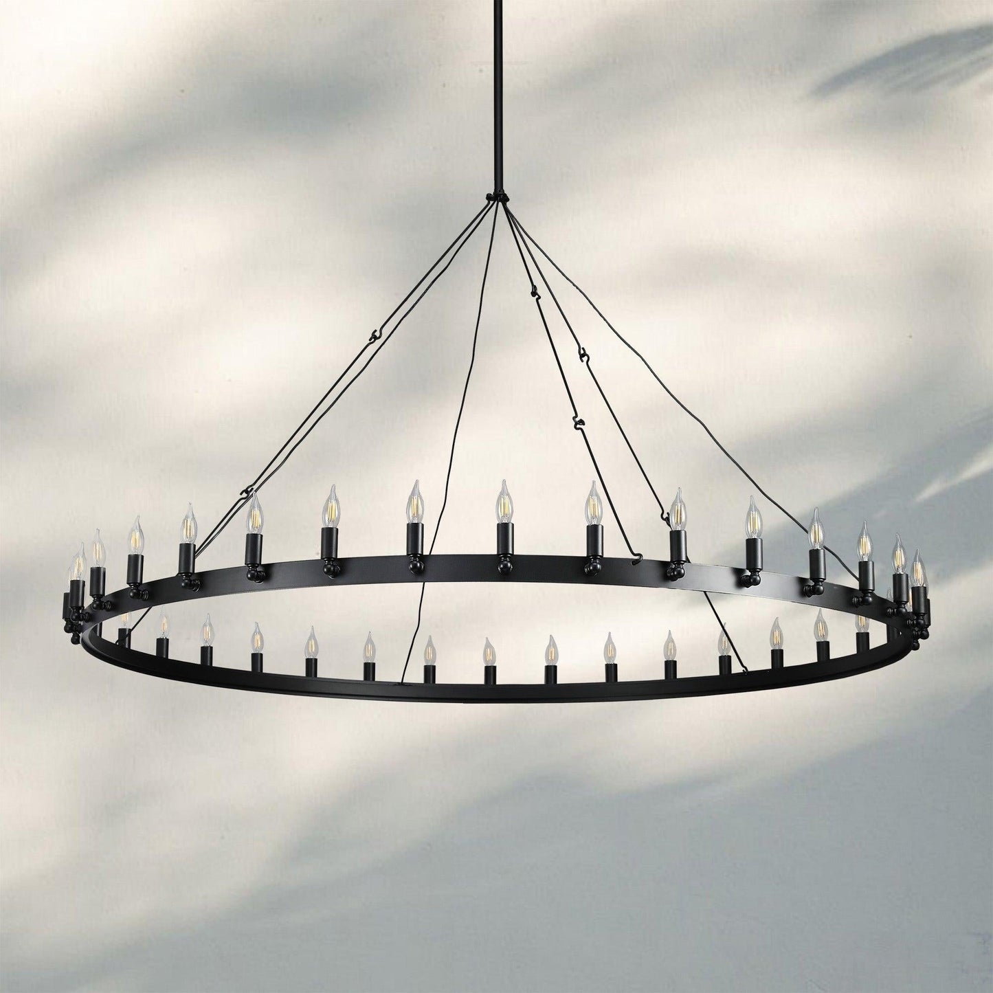 Damina Luxury Filament/Candelabra Vintage Round Chandelier