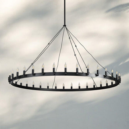 Damina Luxury Filament/Candelabra Vintage Round Chandelier