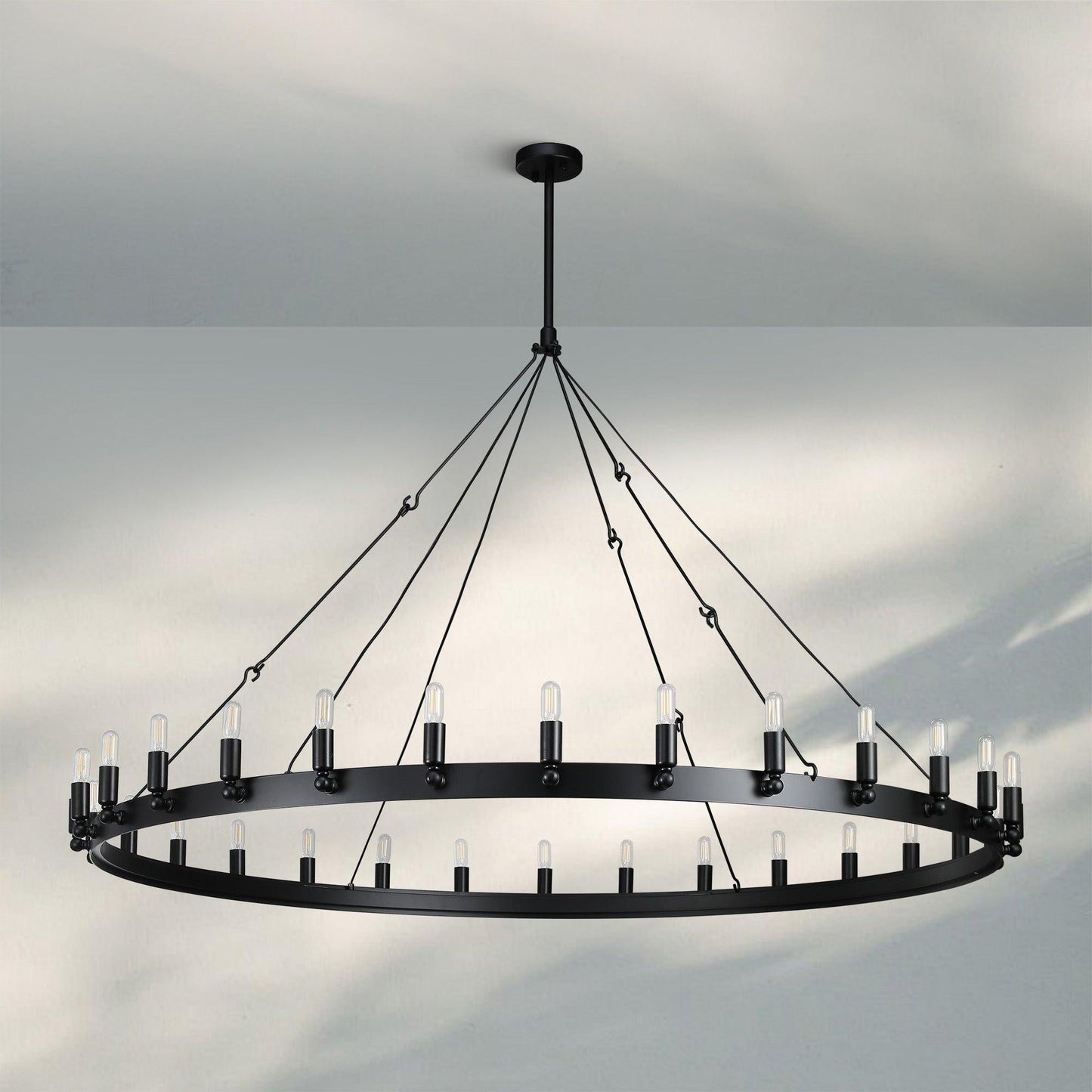 Damina Luxury Filament/Candelabra Vintage Round Chandelier