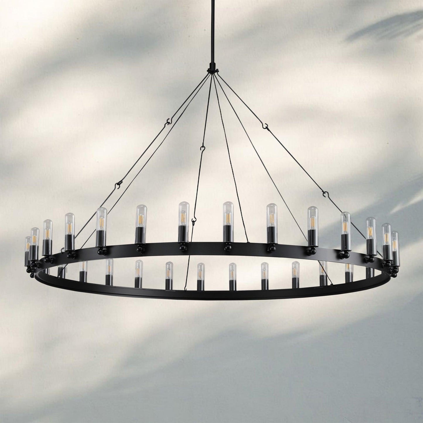 Damina Luxury Filament/Candelabra Vintage Round Chandelier