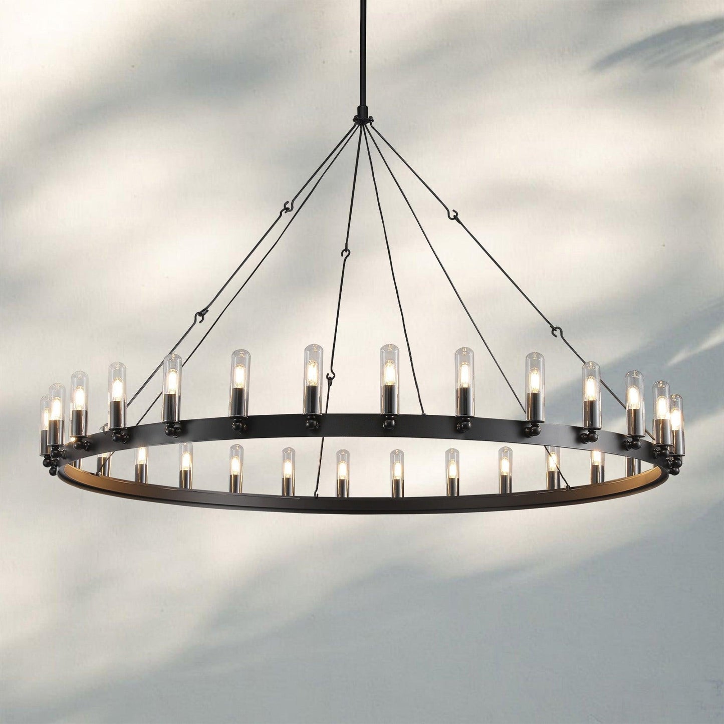 Damina Luxury Filament/Candelabra Vintage Round Chandelier