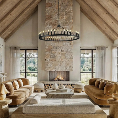 Damina Luxury Filament/Candelabra Vintage Round Chandelier