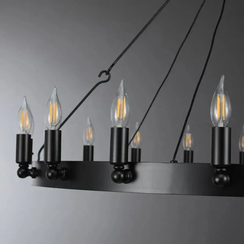 Damina Luxury Filament/Candelabra Vintage Round Chandelier