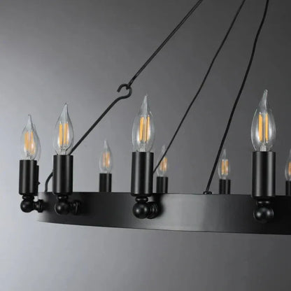 Damina Luxury Filament/Candelabra Vintage Round Chandelier