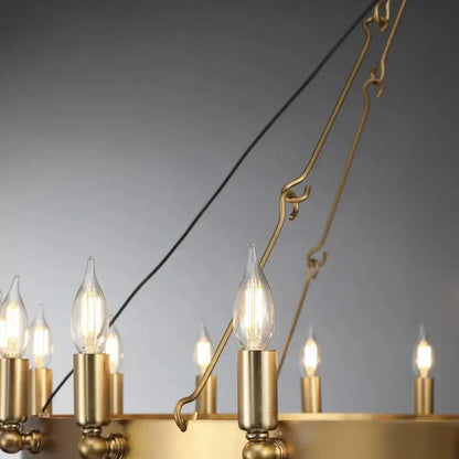 Damina Luxury Filament/Candelabra Vintage Round Chandelier