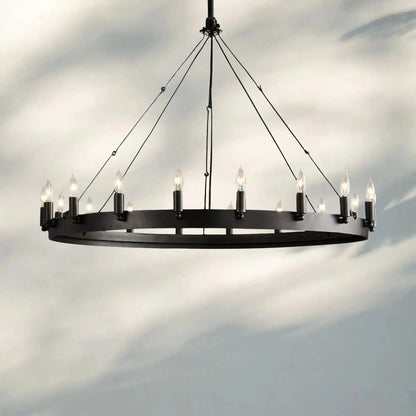 Damina Luxury Filament/Candelabra Vintage Round Chandelier