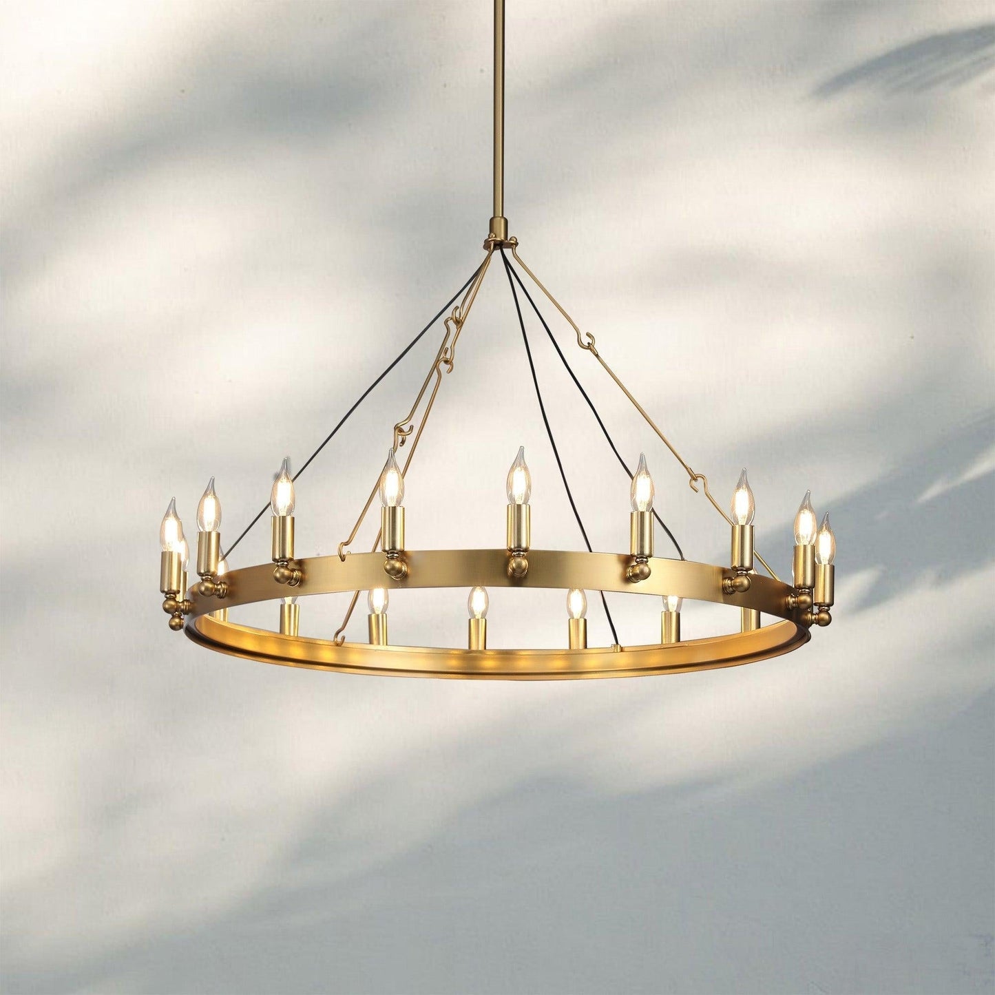 Damina Luxury Filament/Candelabra Vintage Round Chandelier