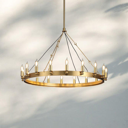 Damina Luxury Filament/Candelabra Vintage Round Chandelier