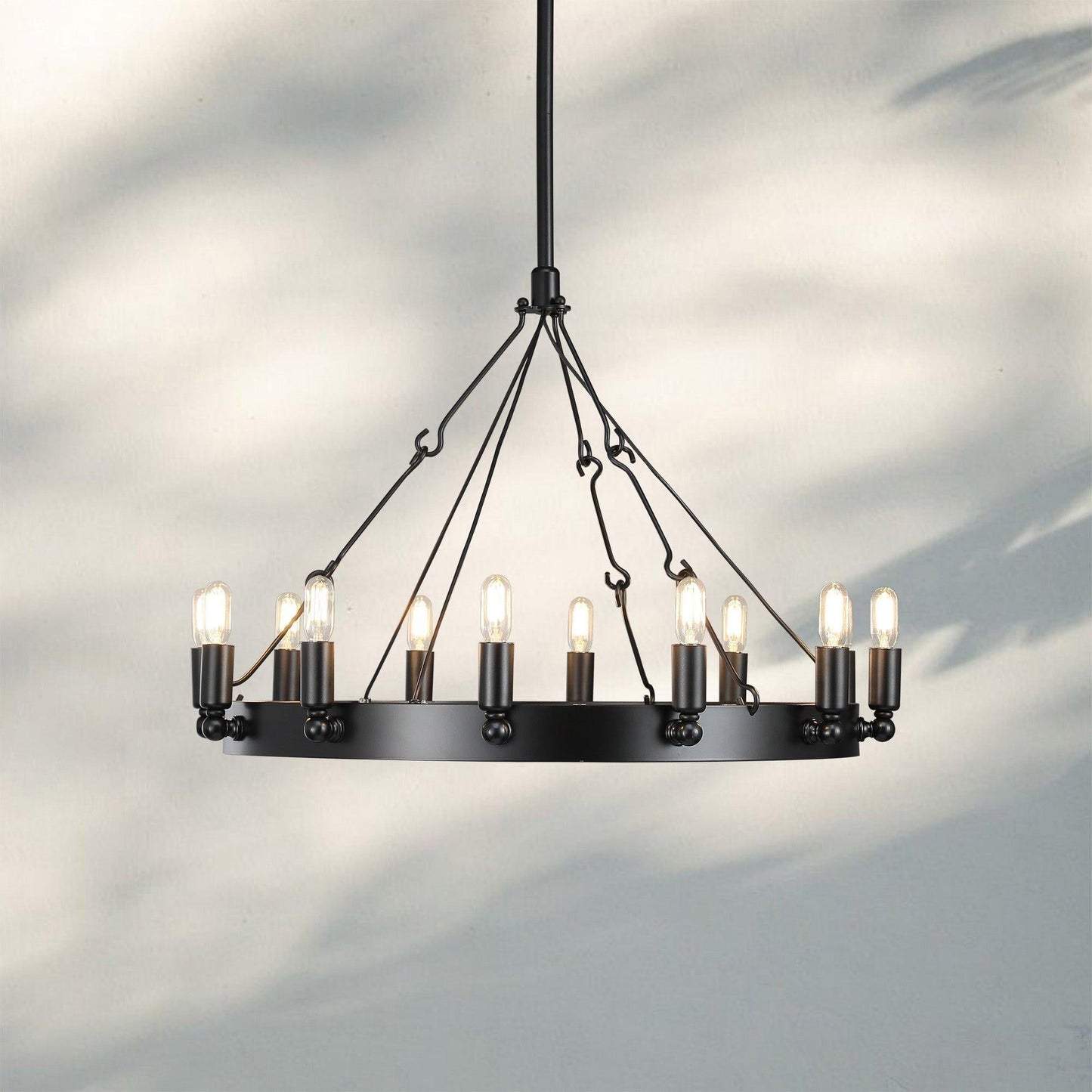 Damina Luxury Filament/Candelabra Vintage Round Chandelier