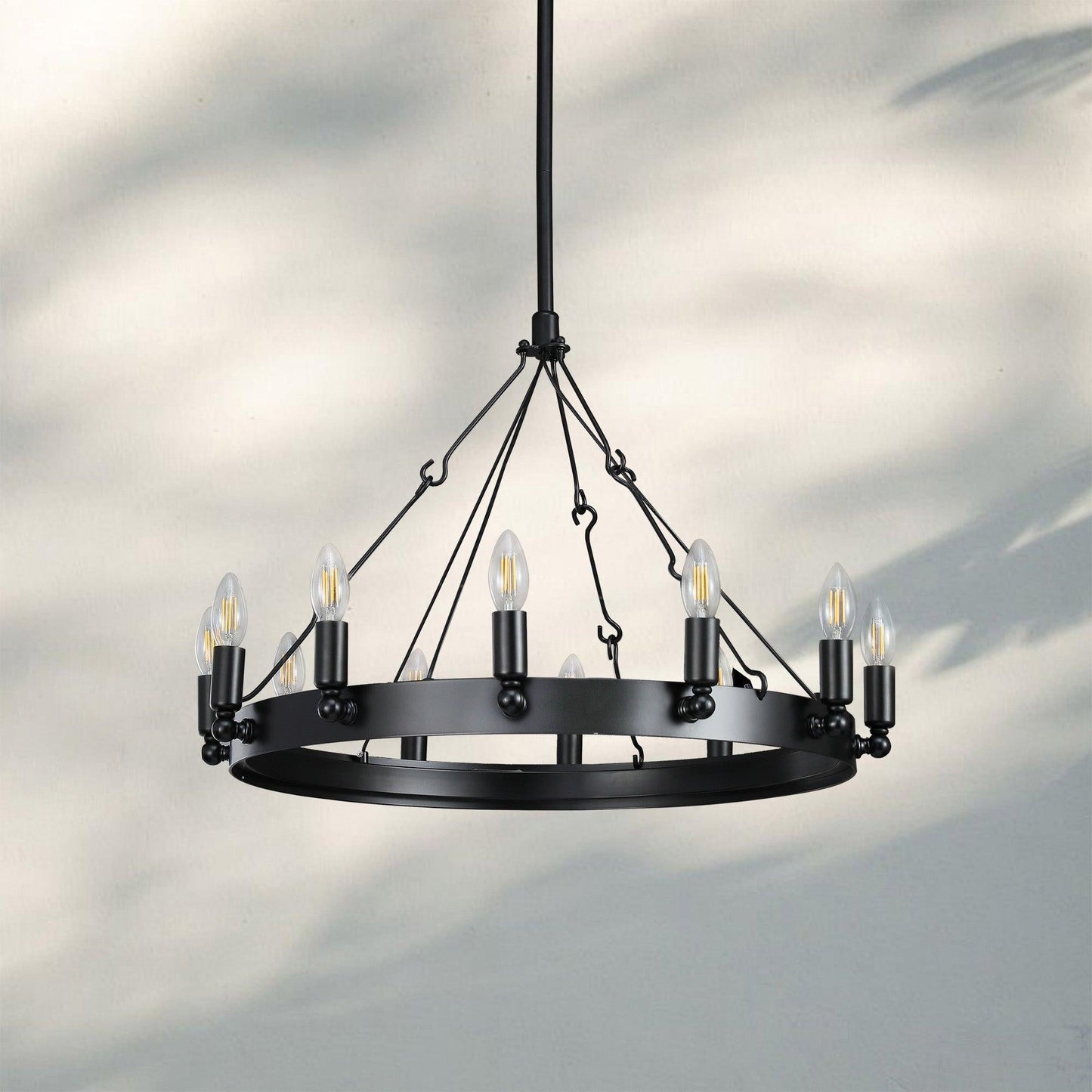 Damina Luxury Filament/Candelabra Vintage Round Chandelier